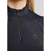 Montar Shirt MoPearl Pintuck Mouwloos Navy