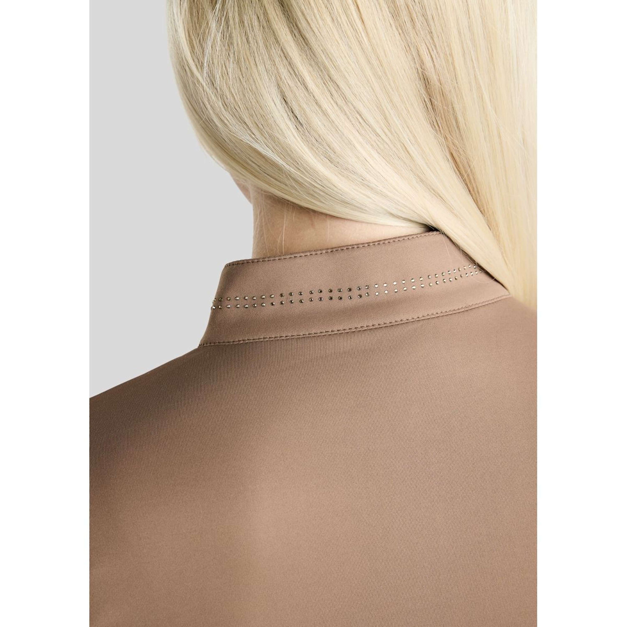 Montar Shirt MoEverline Golden Quartz Crystals Lange Mouwen Nougat Brown
