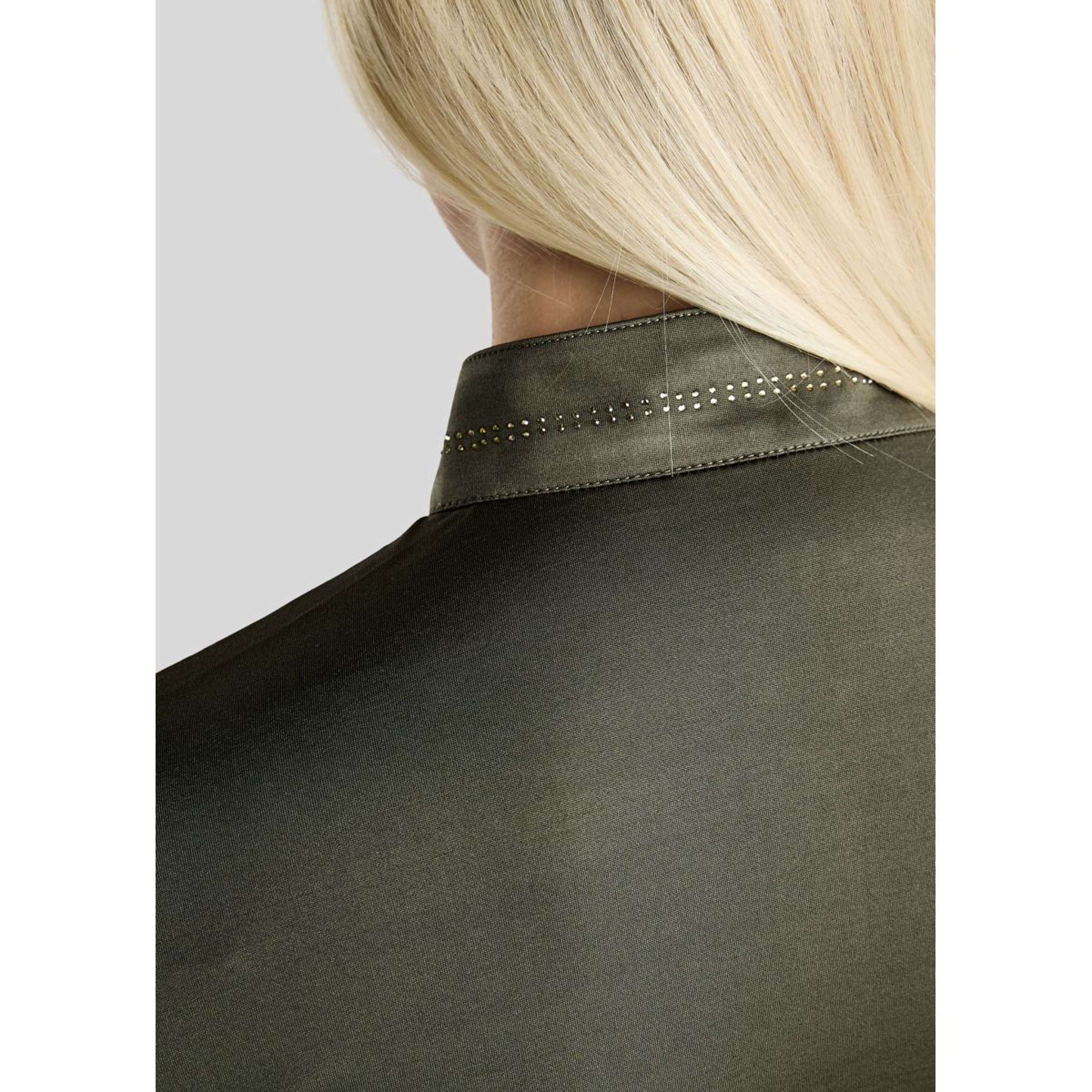 Montar Shirt MoEverline Golden Quartz Crystals Lange Mouwen Forest Green