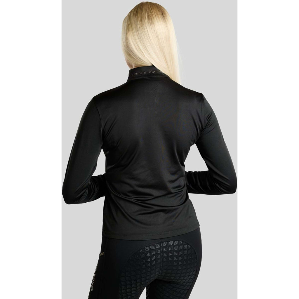 Montar Shirt MoEverline Golden Quartz Crystals Lange Mouwen Zwart