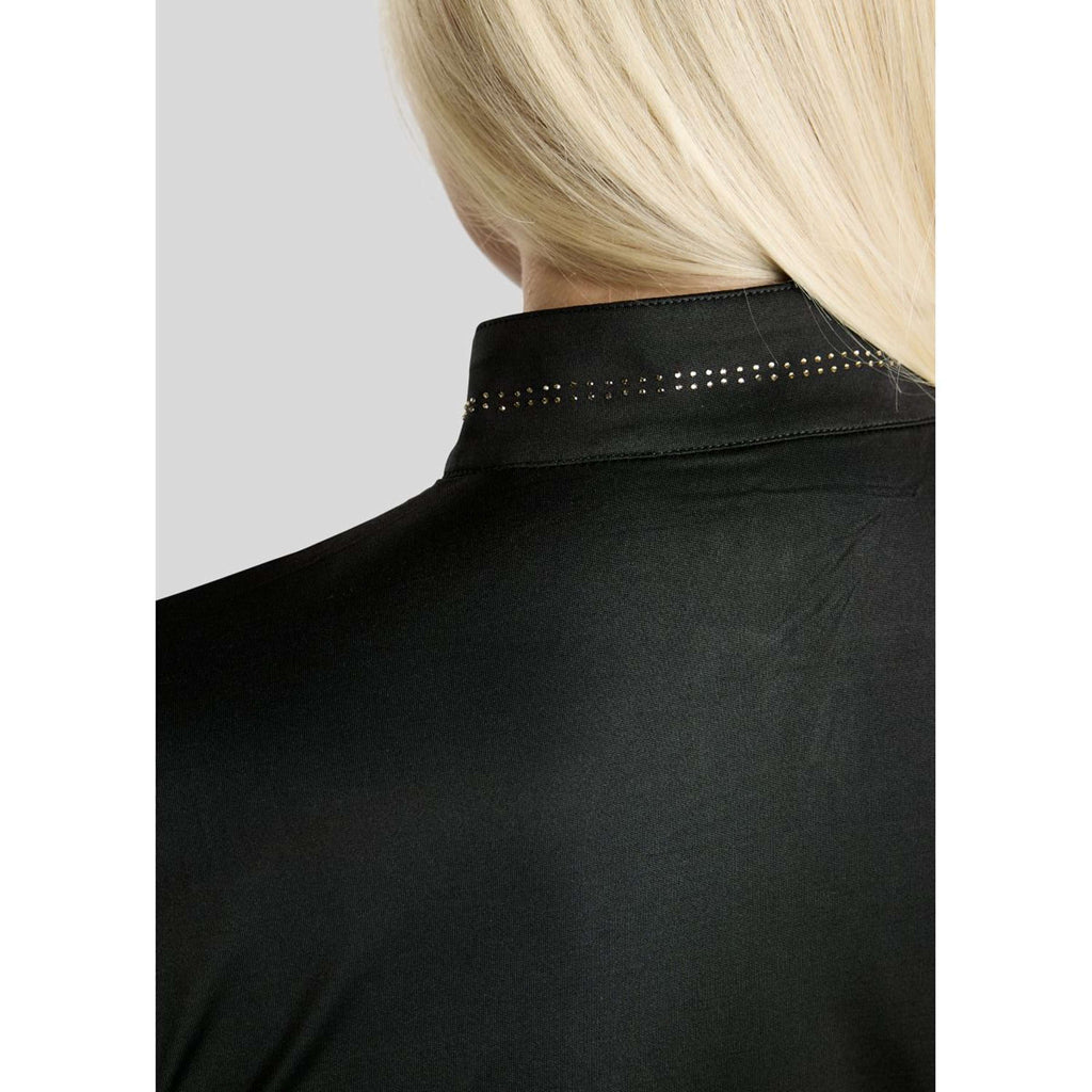 Montar Shirt MoEverline Golden Quartz Crystals Lange Mouwen Zwart