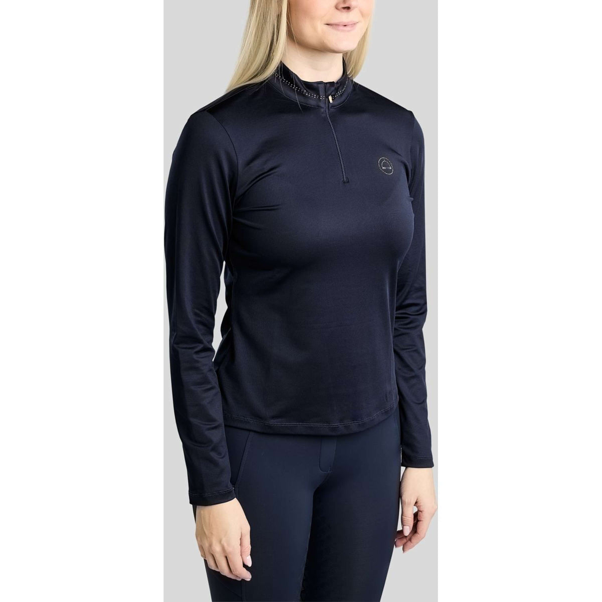 Montar Shirt MoEverline Golden Quartz Crystals Lange Mouwen Navy