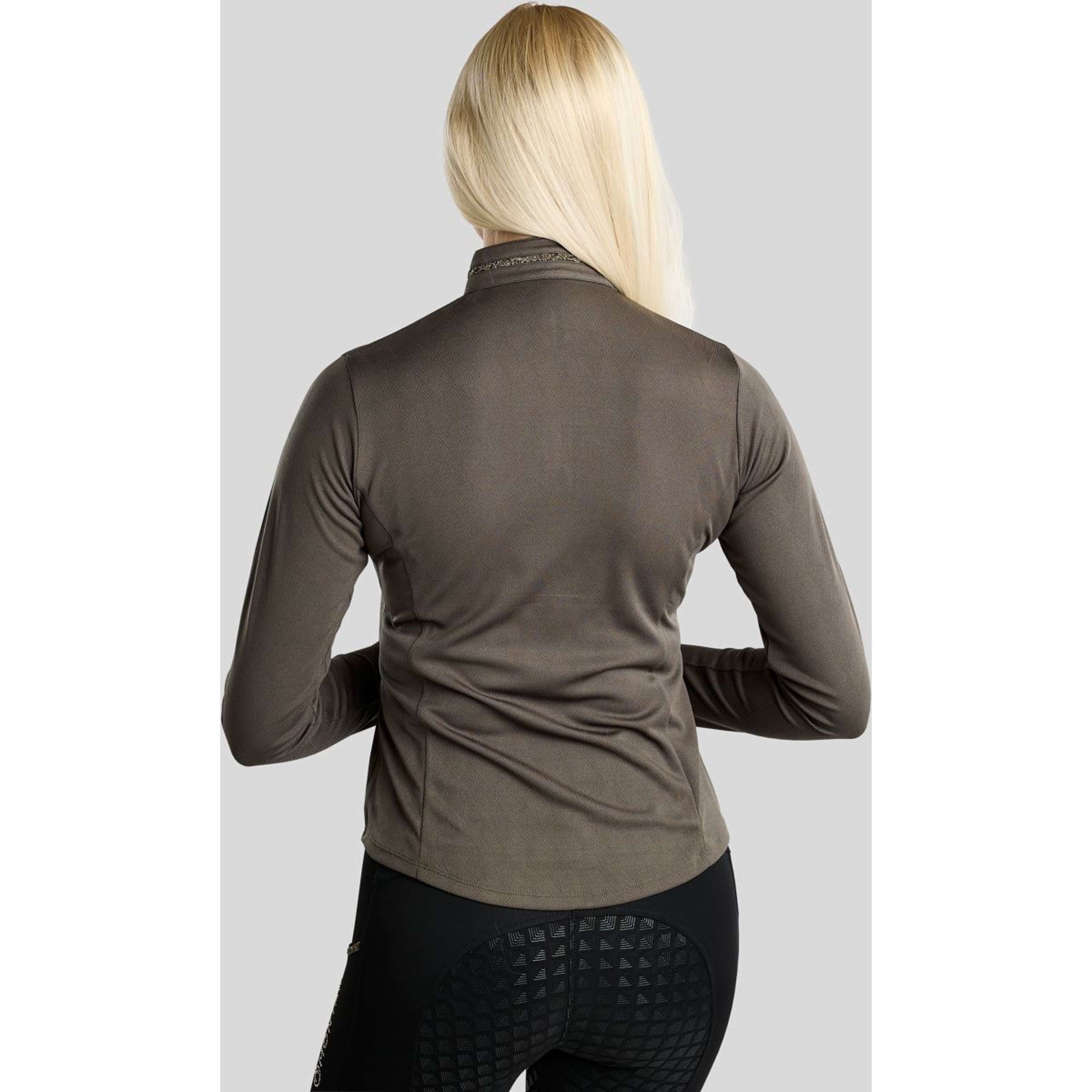 Montar Shirt MoEkta Jacquard Pattern Golden Quartz Lange Mouwen Forest Green