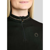 Montar Shirt MoEkta Jacquard Pattern Golden Quartz Lange Mouwen Zwart