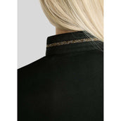 Montar Shirt MoEkta Jacquard Pattern Golden Quartz Lange Mouwen Zwart