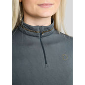 Montar Shirt MoEkta Jacquard Pattern Golden Quartz Lange Mouwen Dark Slate