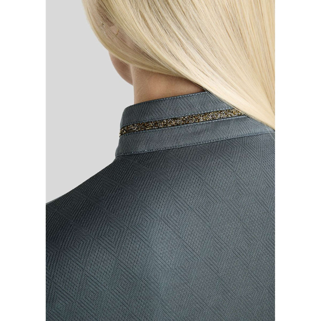 Montar Shirt MoEkta Jacquard Pattern Golden Quartz Lange Mouwen Dark Slate