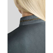 Montar Shirt MoEkta Jacquard Pattern Golden Quartz Lange Mouwen Dark Slate