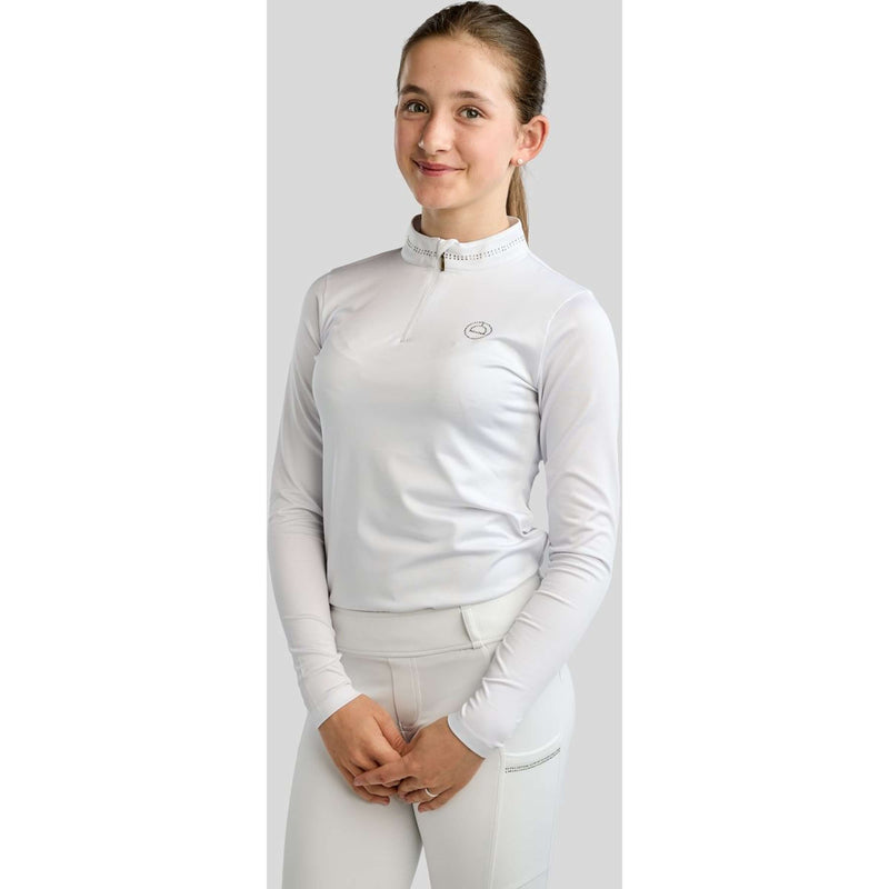 Montar Shirt MoEverline Golden Quartz Crystals Kids Lange Mouwen Wit