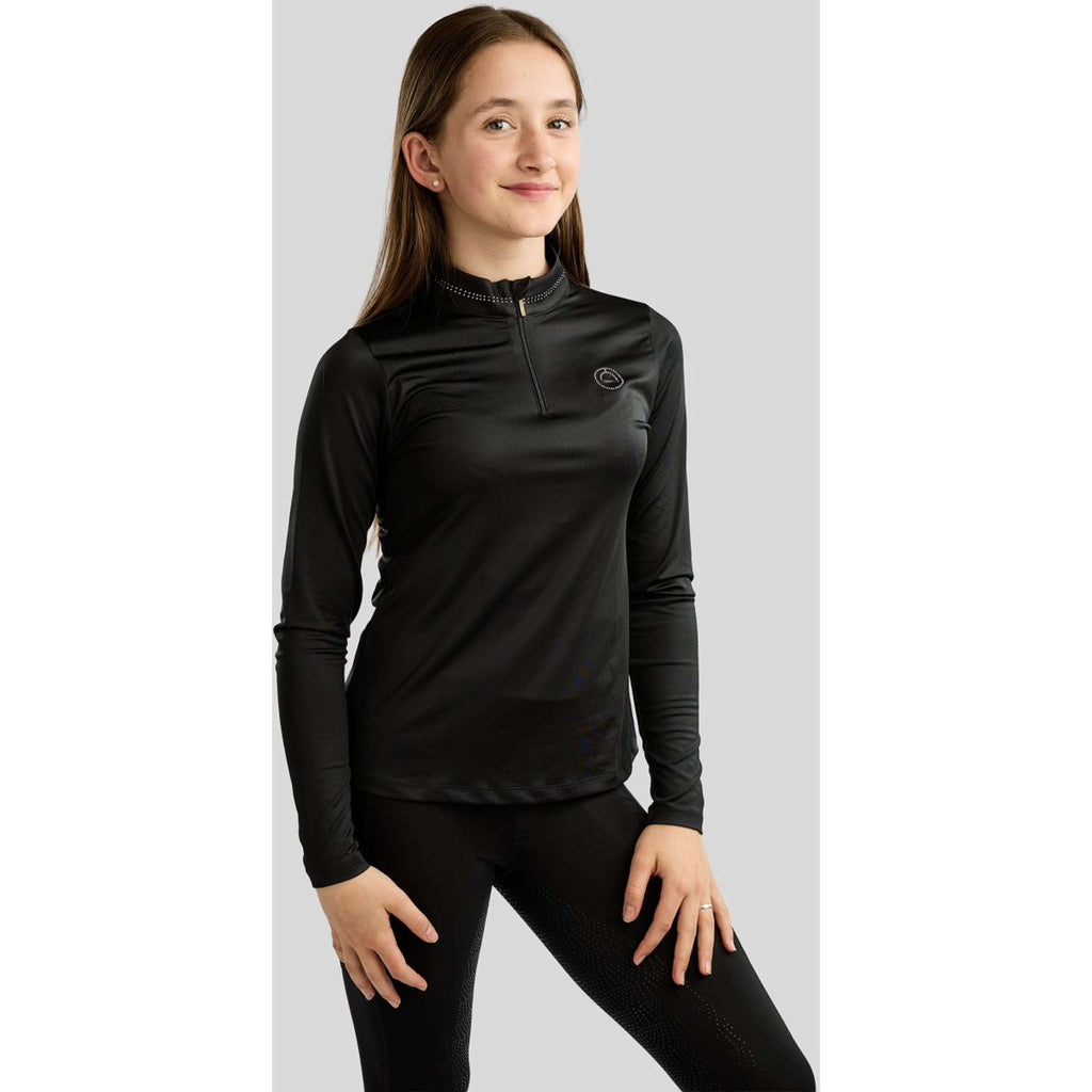 Montar Shirt MoEverline Golden Quartz Crystals Kids Lange Mouwen Zwart