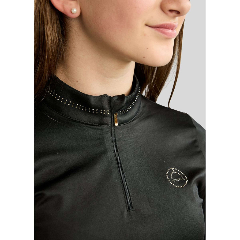 Montar Shirt MoEverline Golden Quartz Crystals Kids Lange Mouwen Zwart