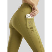 Rebel Rijbroek Highwaist Thigh Pocket Full Grip Seagrass