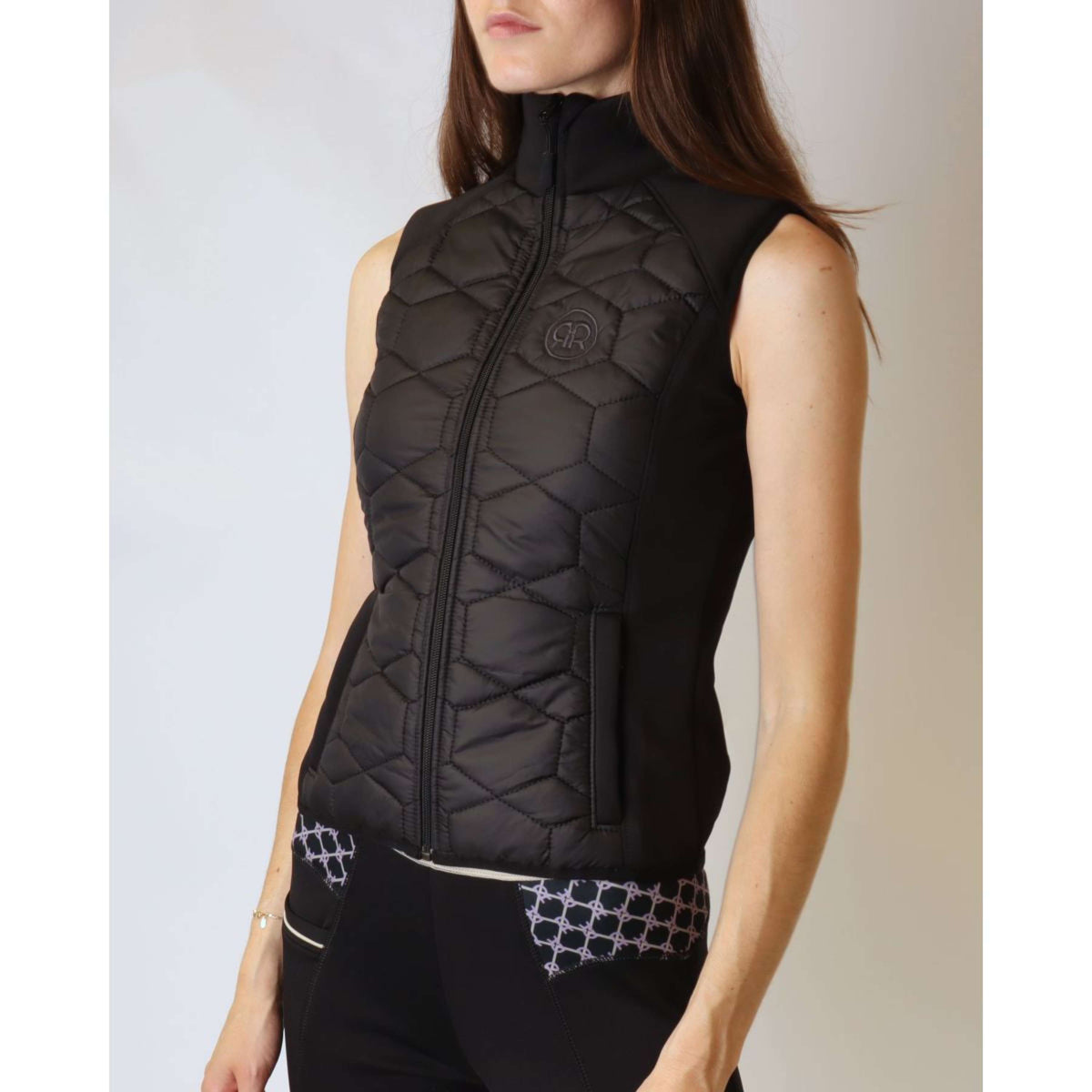 Rebel Bodywarmer Cube Quilted Hybrid Zwart