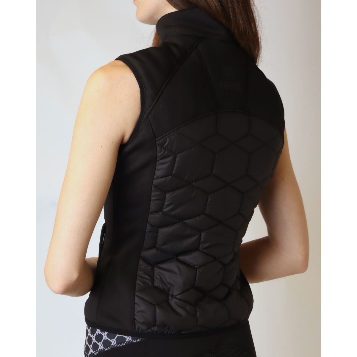 Rebel Bodywarmer Cube Quilted Hybrid Zwart