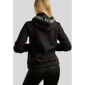 Rebel Hoodie Quarter Zip Logo Zwart