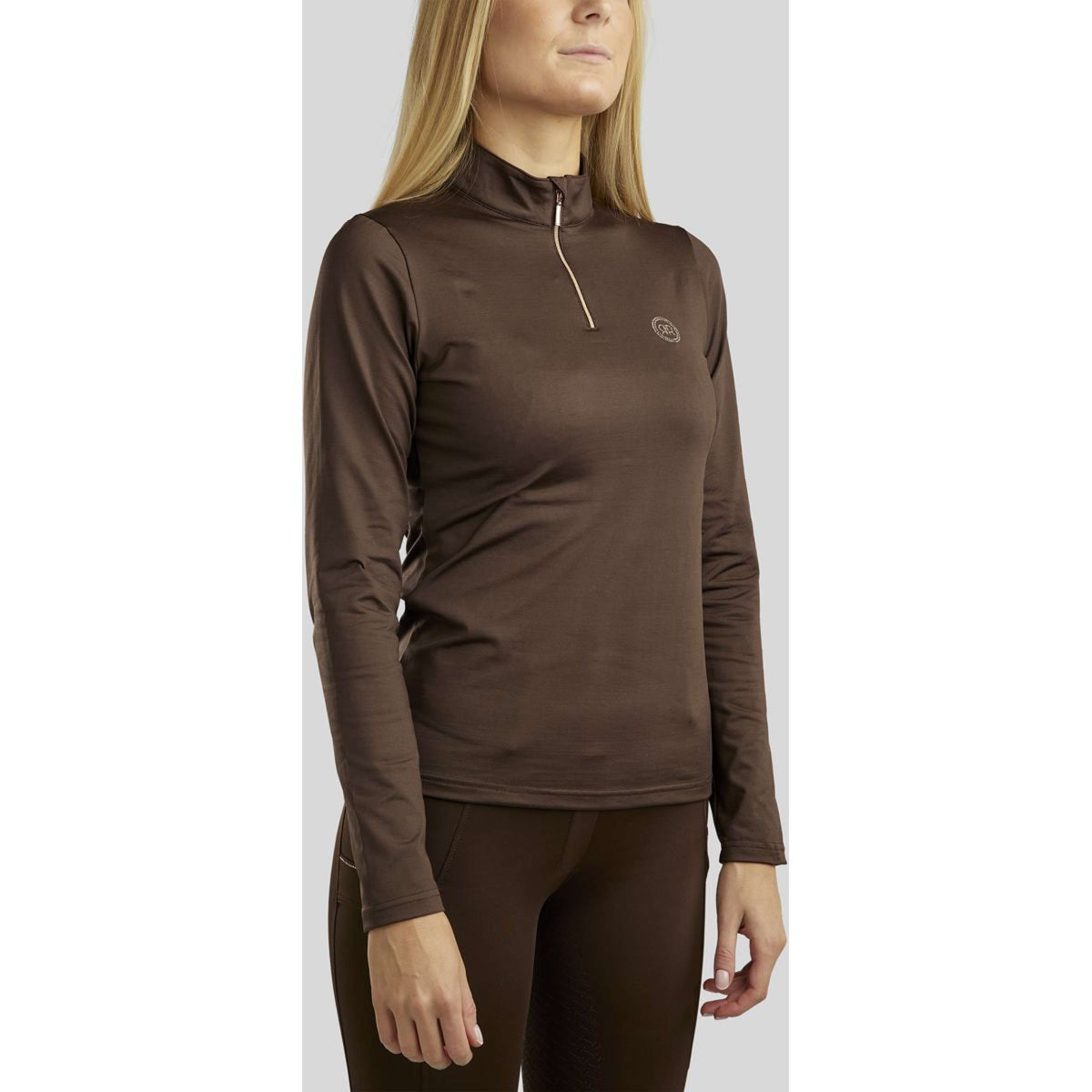 Rebel Shirt Baselayer Rosegold Crystals Bruin