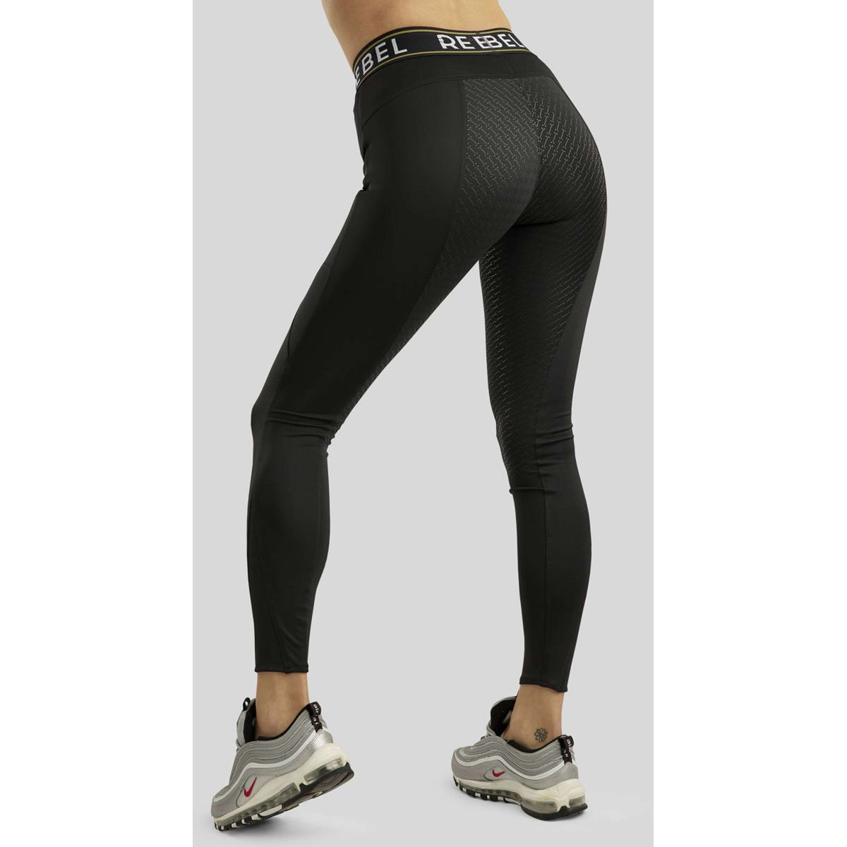 Rebel Rijlegging Logo Elastic Waistband Full Grip Zwart