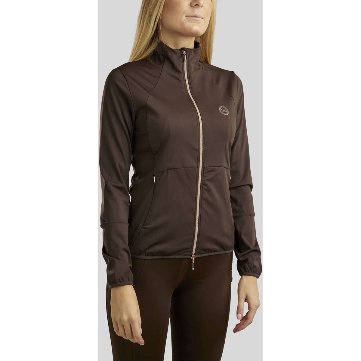 Rebel Jack Softshell Rosegold Crystals Bruin