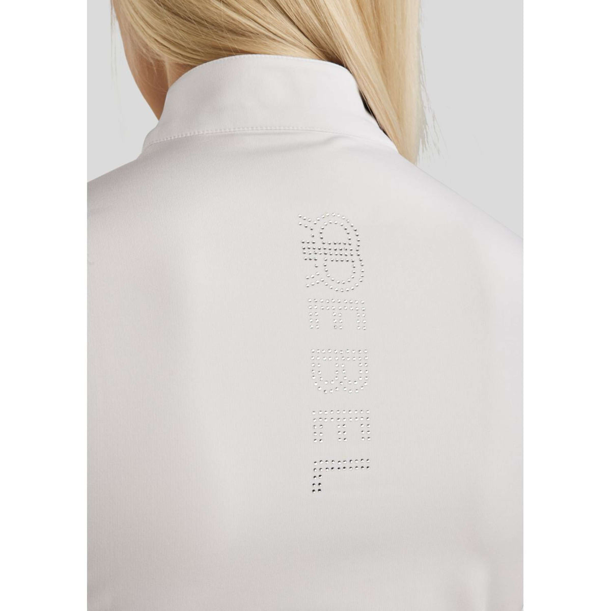 Rebel T-Shirt Tone in Tone Crystals Wit