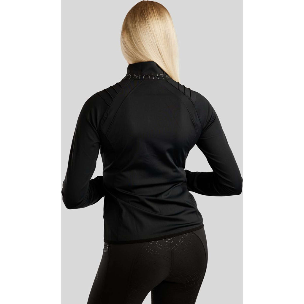 Montar Jack MoPearl Pintuck Gun Metal Crystals Zwart