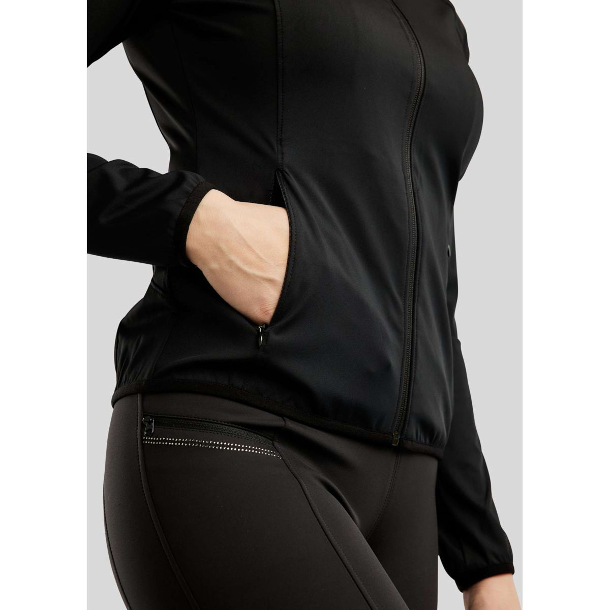 Montar Jack MoPearl Pintuck Gun Metal Crystals Zwart