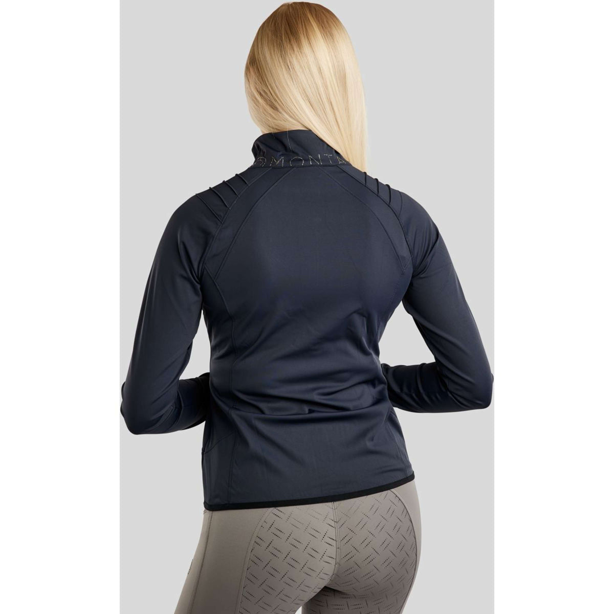 Montar Jack MoPearl Pintuck Gun Metal Crystals Navy