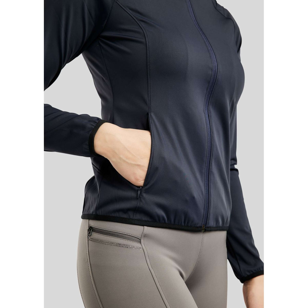 Montar Jack MoPearl Pintuck Gun Metal Crystals Navy