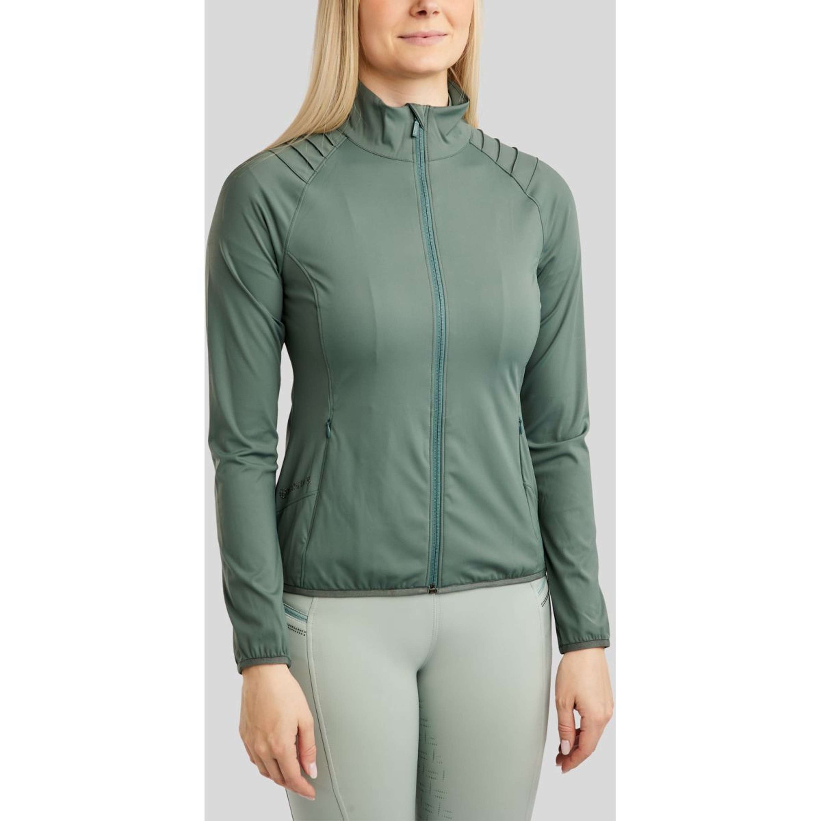 Montar Jack MoPearl Pintuck Gun Metal Crystals Jade