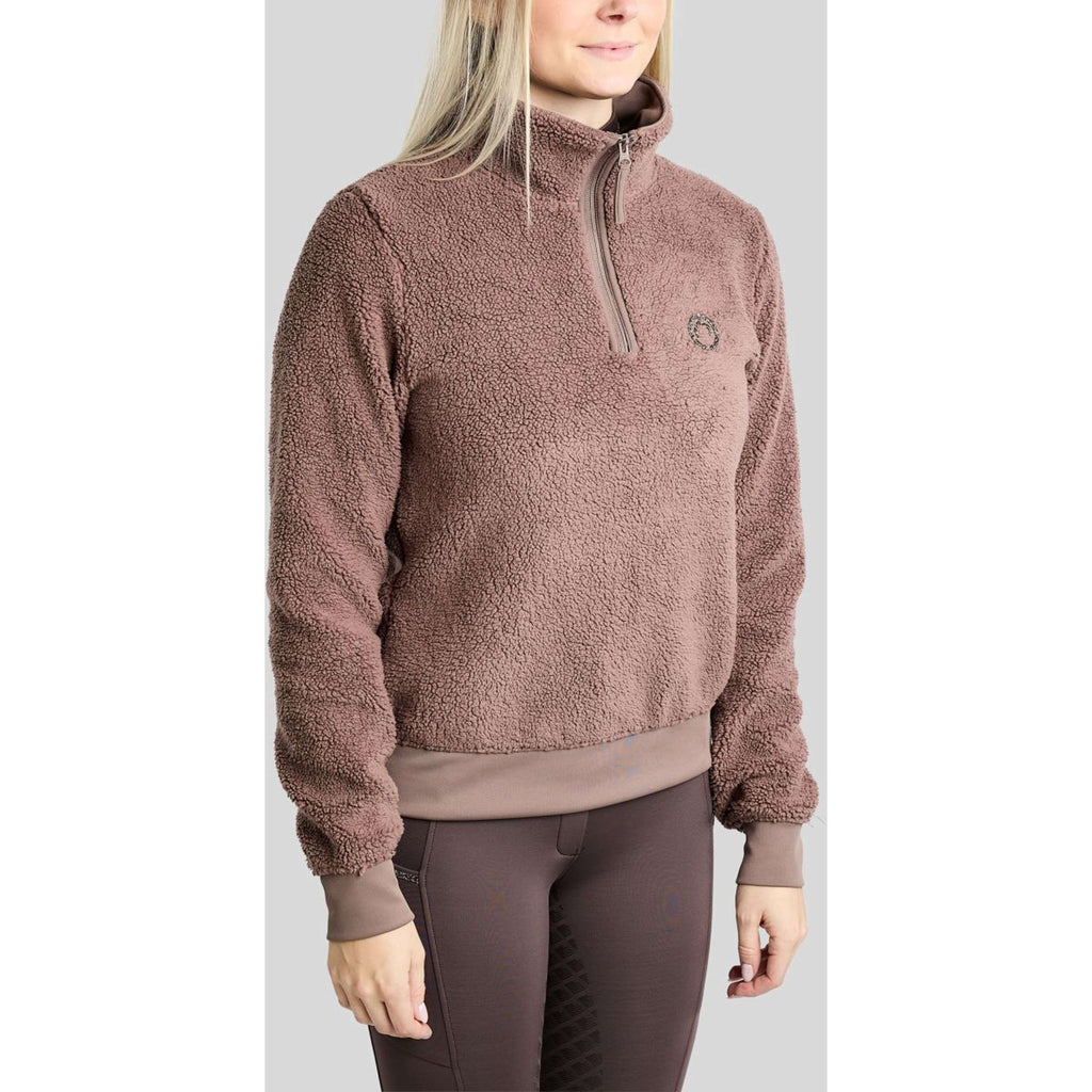 Montar Trui MoEbba Q-Zip Teddy Pile Golden Quartz Nougat Brown