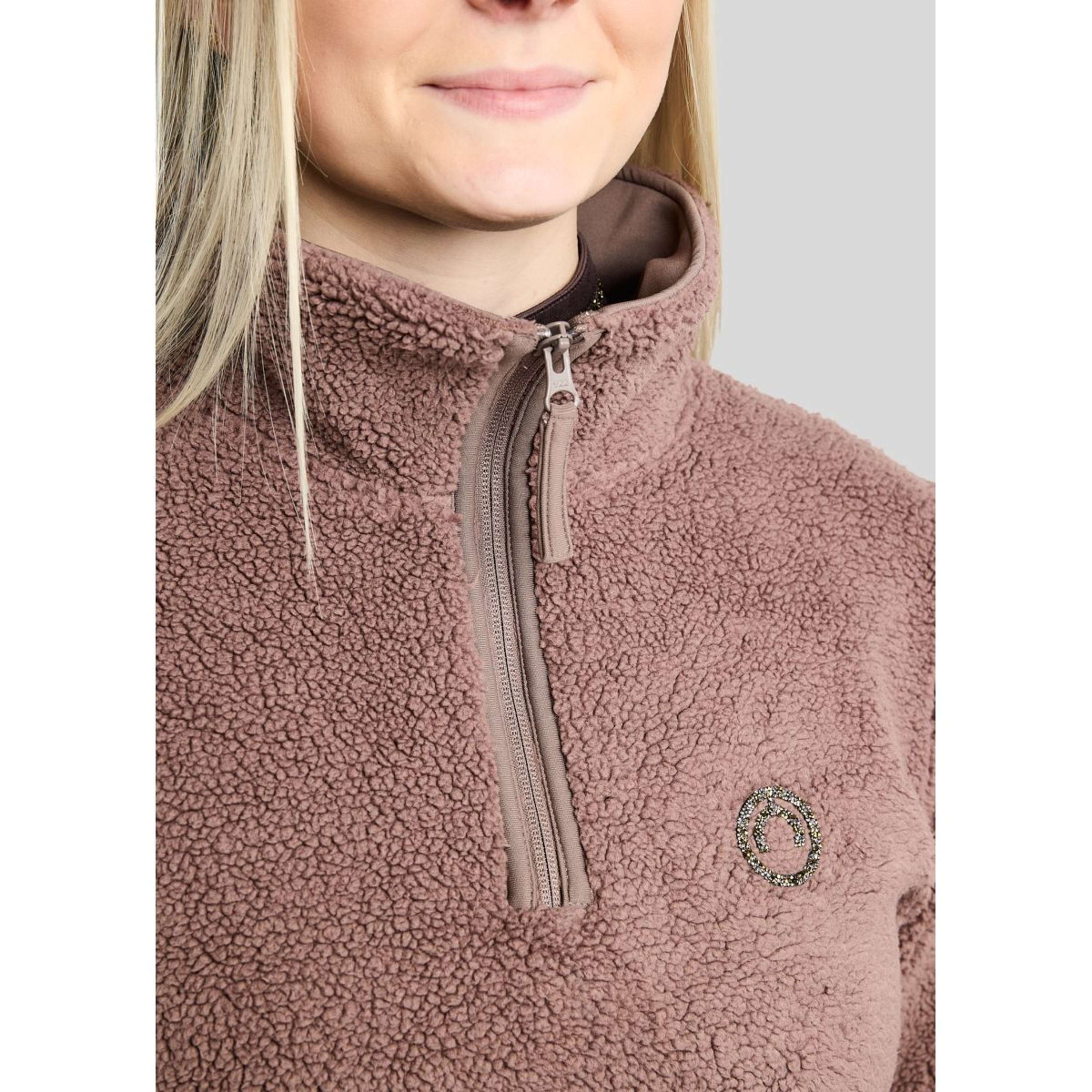 Montar Trui MoEbba Q-Zip Teddy Pile Golden Quartz Nougat Brown