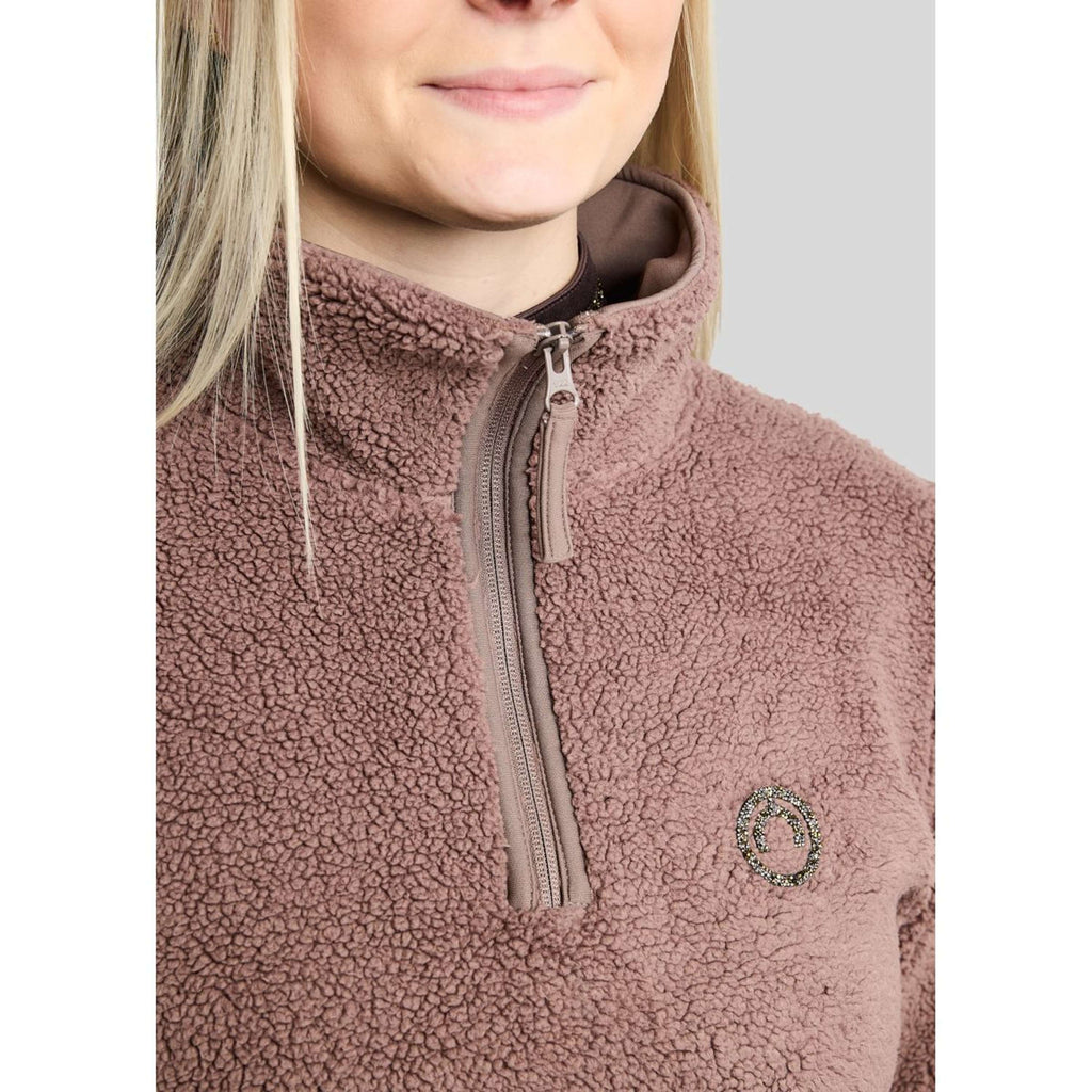 Montar Trui MoEbba Q-Zip Teddy Pile Golden Quartz Nougat Brown