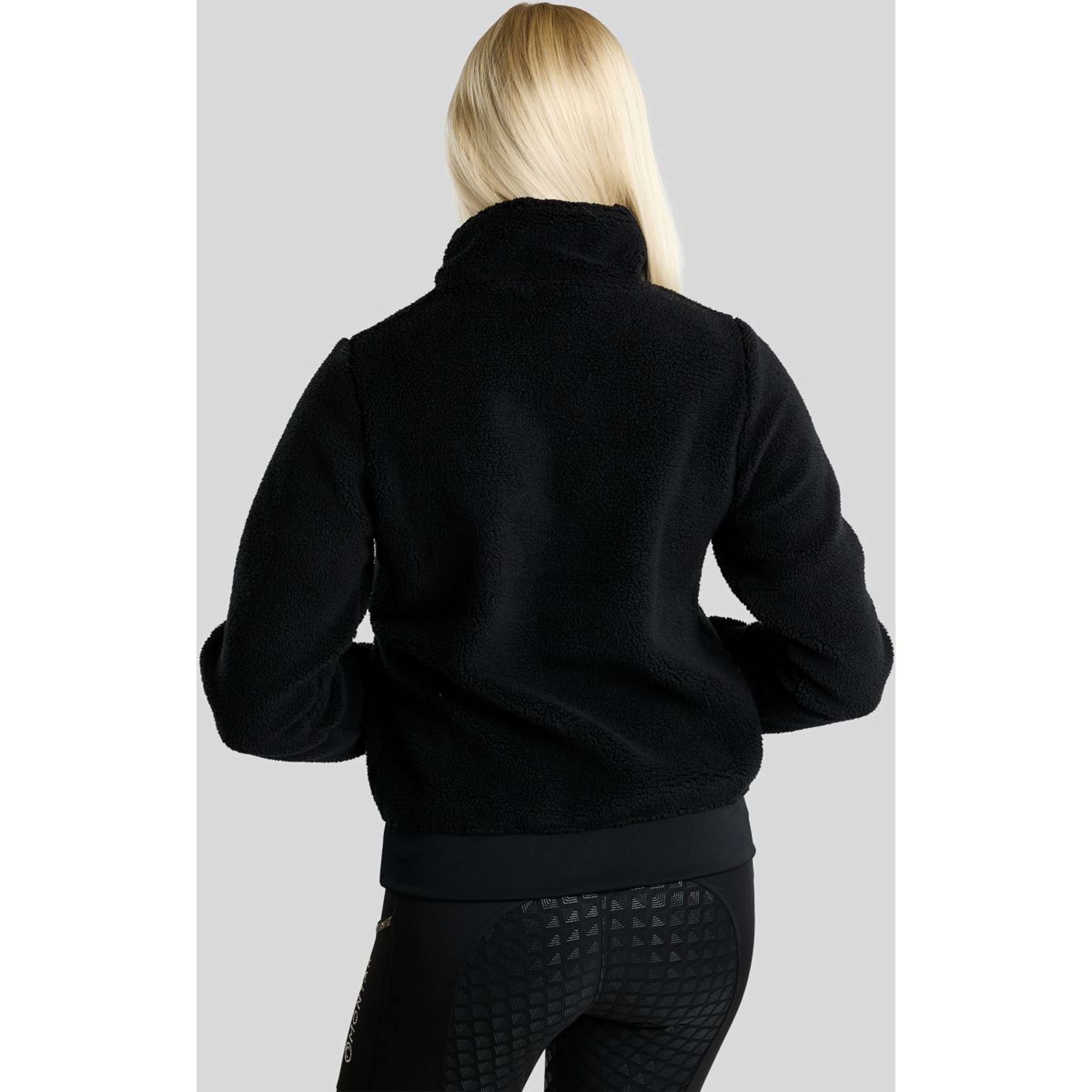 Montar Trui MoEbba Q-Zip Teddy Pile Golden Quartz Zwart