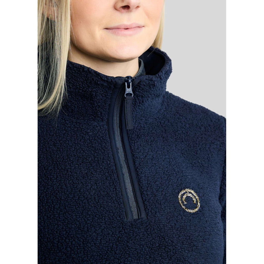 Montar Trui MoEbba Q-Zip Teddy Pile Golden Quartz Navy