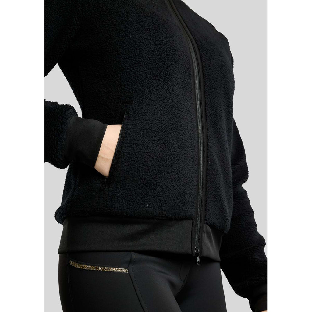 Montar Vest MoEbba Teddy Pile Golden Quartz Zwart