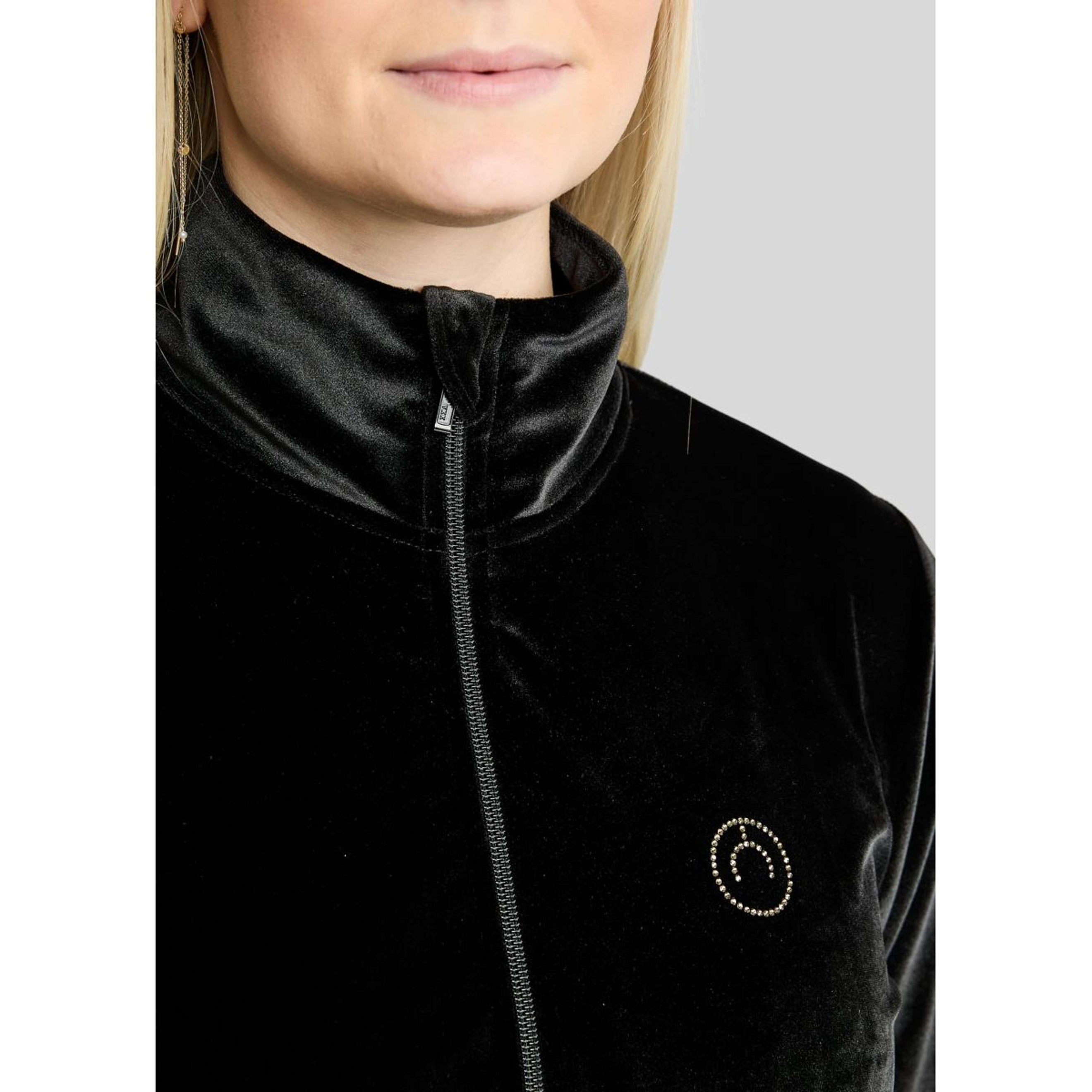 Montar Vest MoValerie Velvet Golden Quartz Crystals Zwart