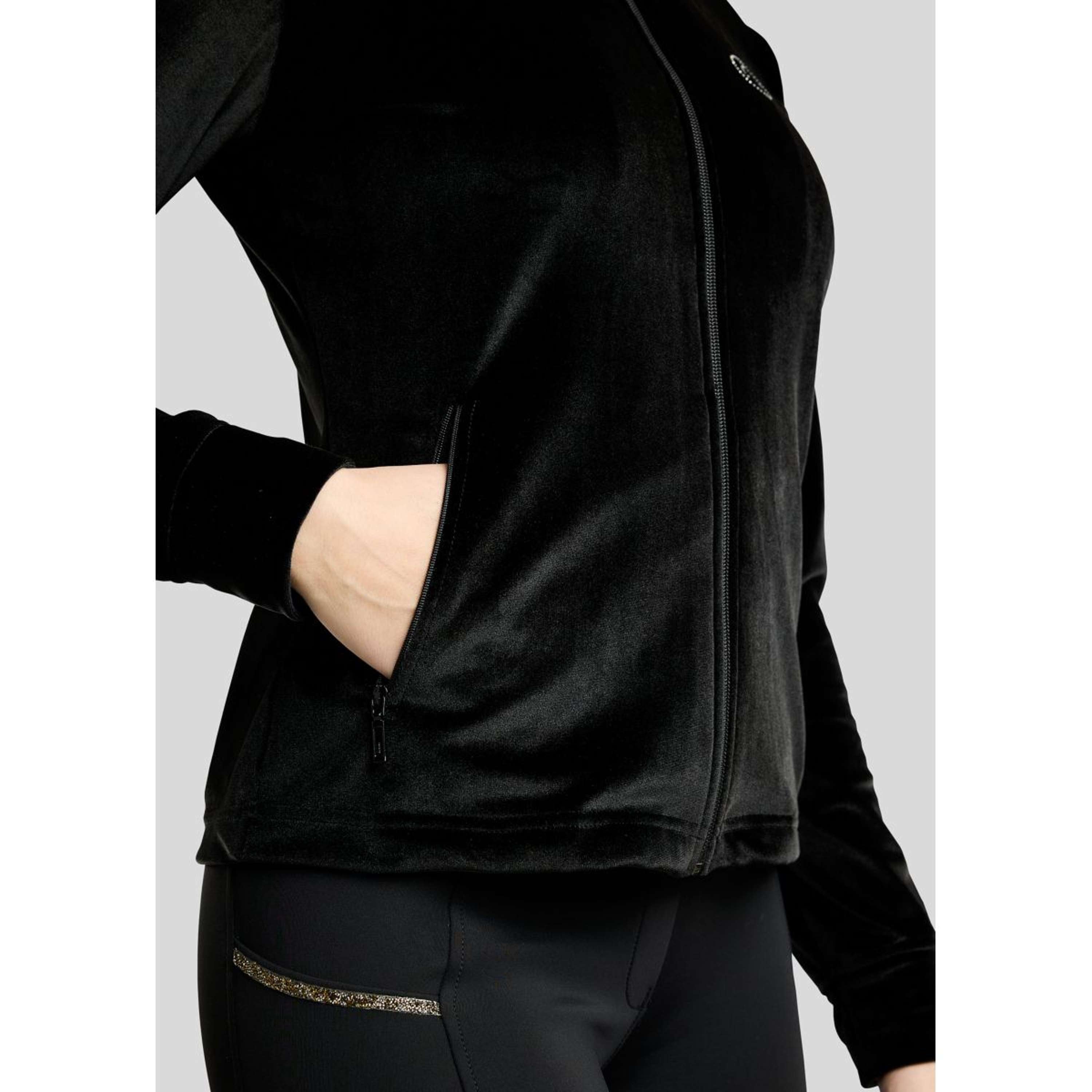 Montar Vest MoValerie Velvet Golden Quartz Crystals Zwart