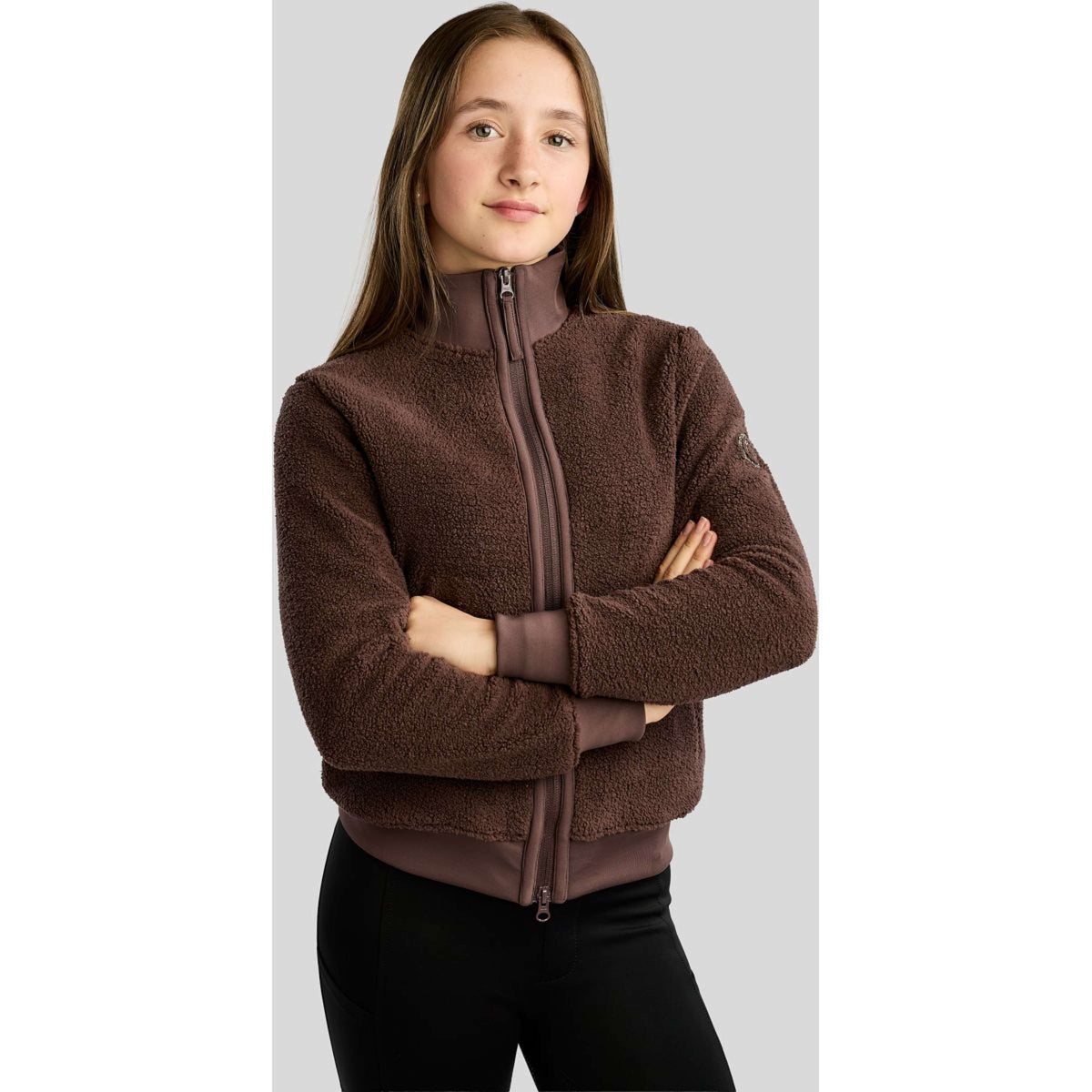 Montar Vest MoEbba Teddy Pile Golden Quartz Kids Black Peony