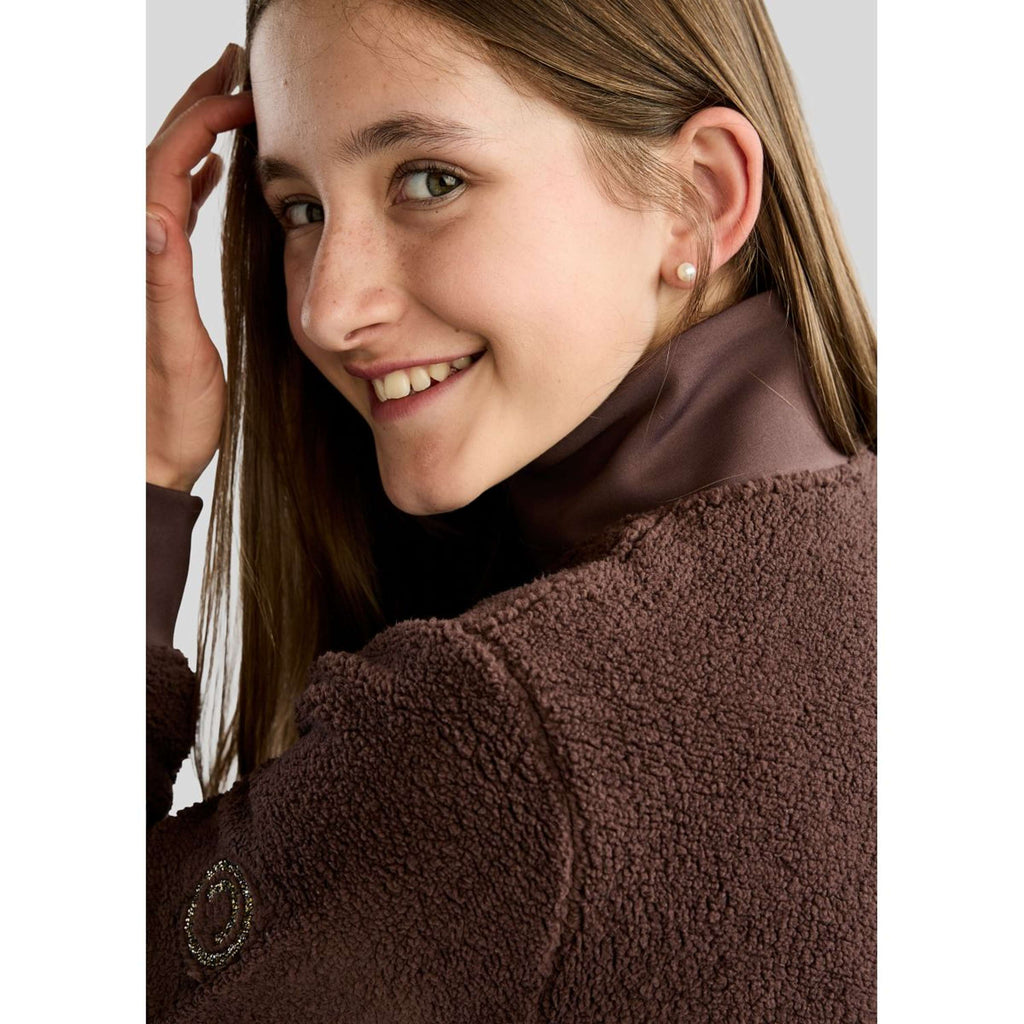 Montar Vest MoEbba Teddy Pile Golden Quartz Kids Black Peony