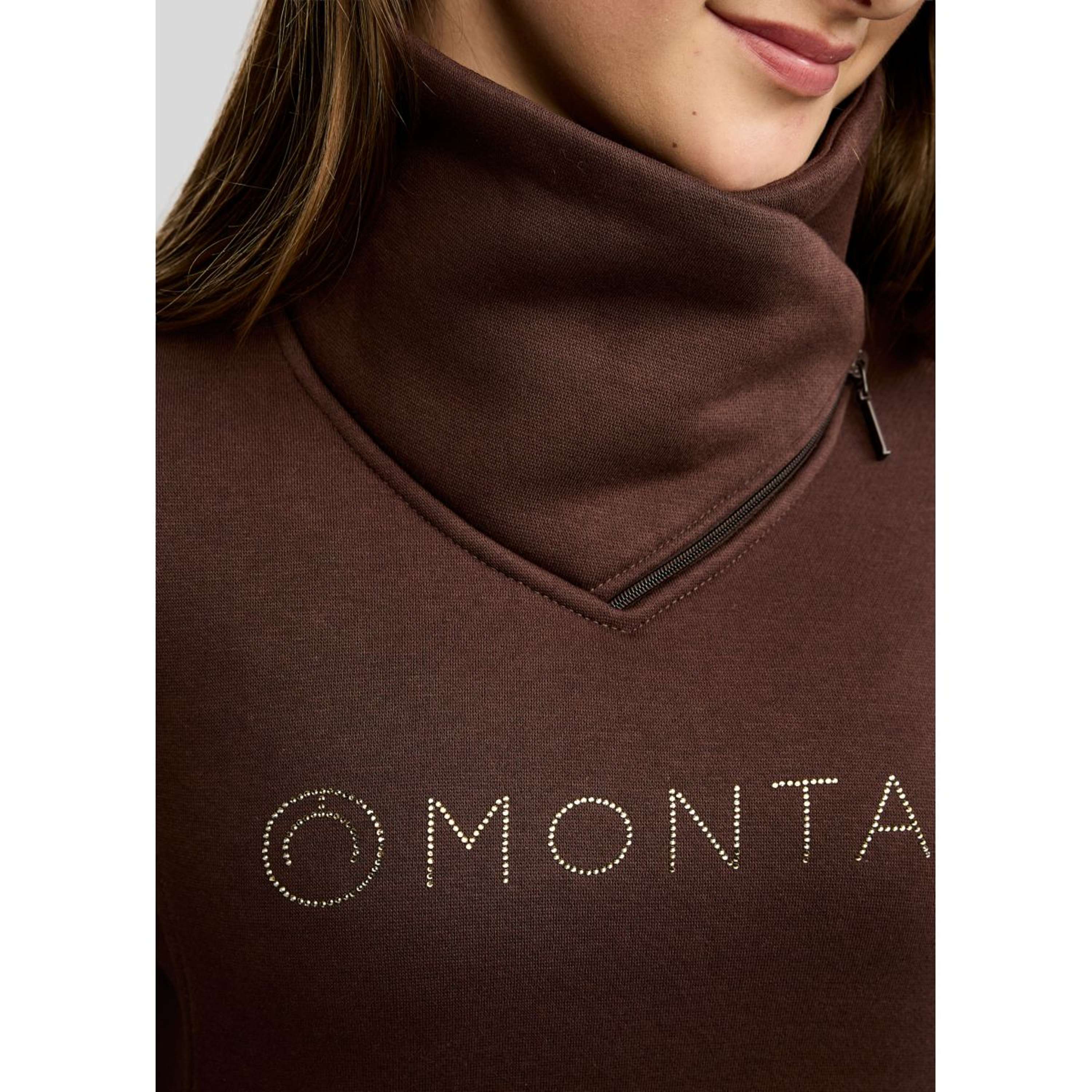 Montar Sweater MoNaja High Collar Golden Quartz Crystals Kids Black Peony