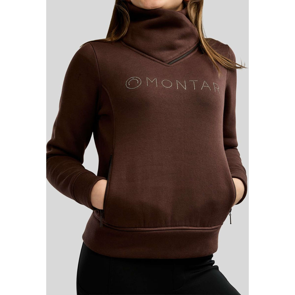 Montar Sweater MoNaja High Collar Golden Quartz Crystals Kids Black Peony