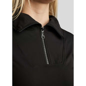 Montar Shirt MoRachel Quarter Zip Zwart