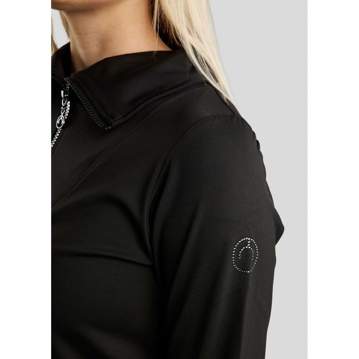 Montar Shirt MoRachel Quarter Zip Zwart