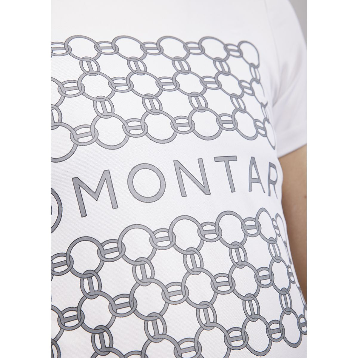 Montar T-shirt MoChain Frontprinted Wit