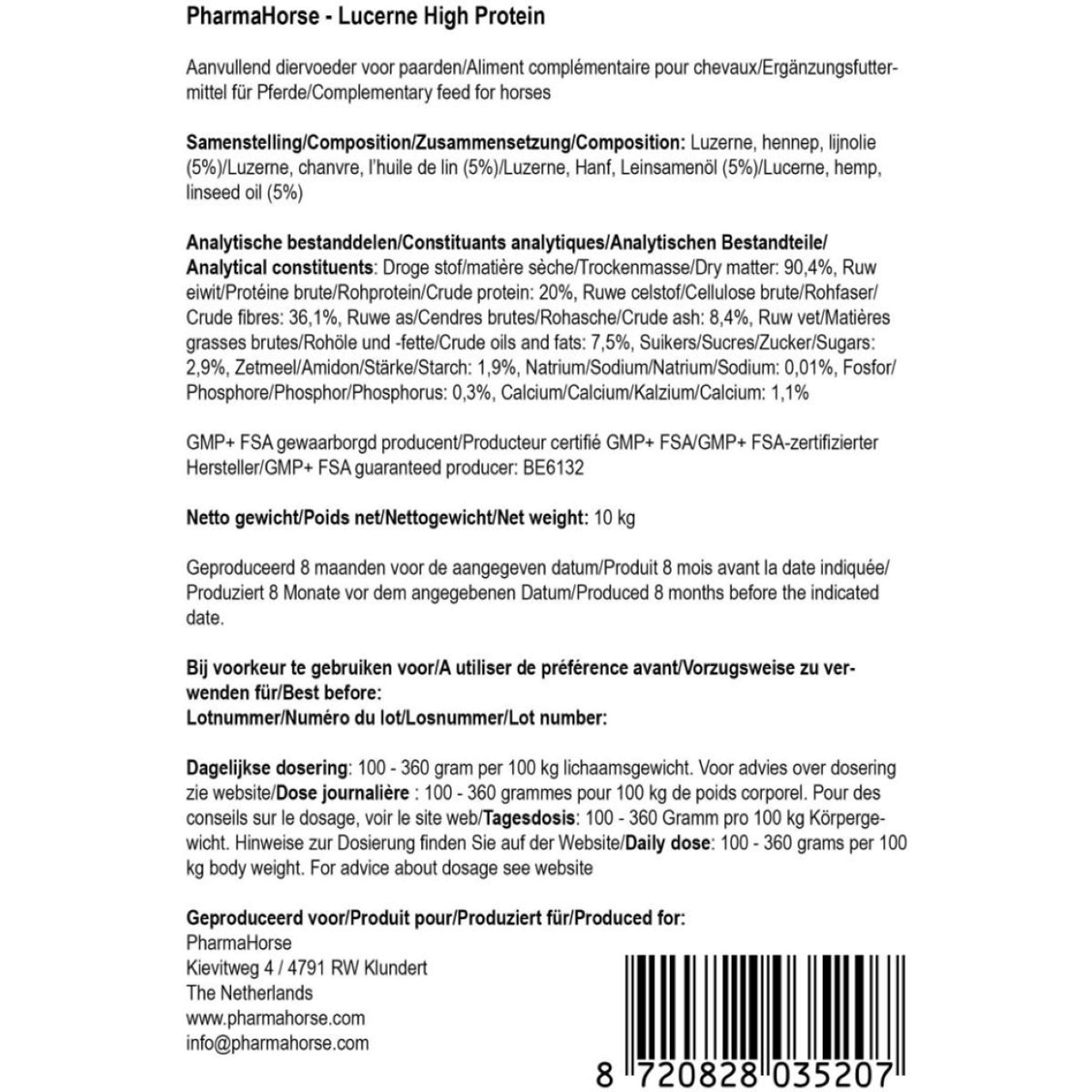 PharmaHorse Luzerne High Protein PharmaHorse Luzerne High Protein