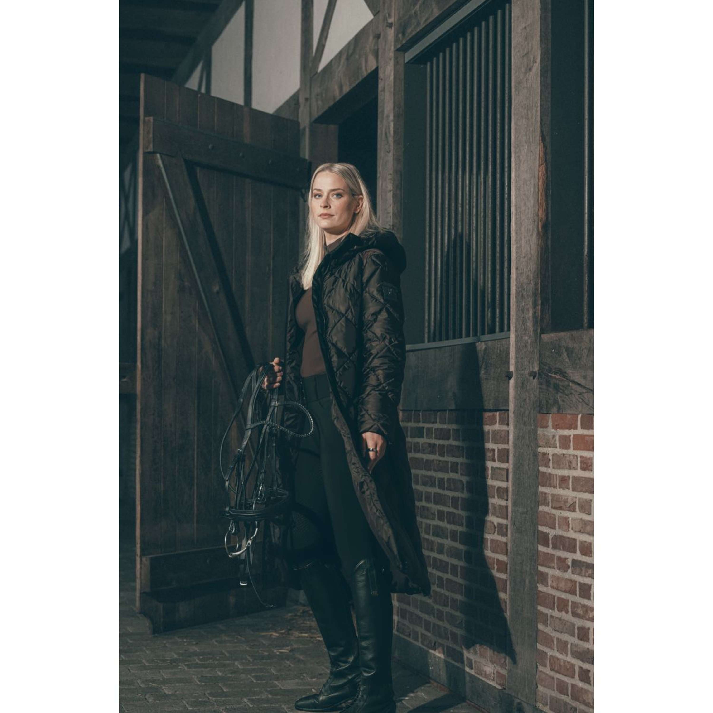 Pikeur Lange Jas QuiltDiamond Selection AW26 Chocolate Brown
