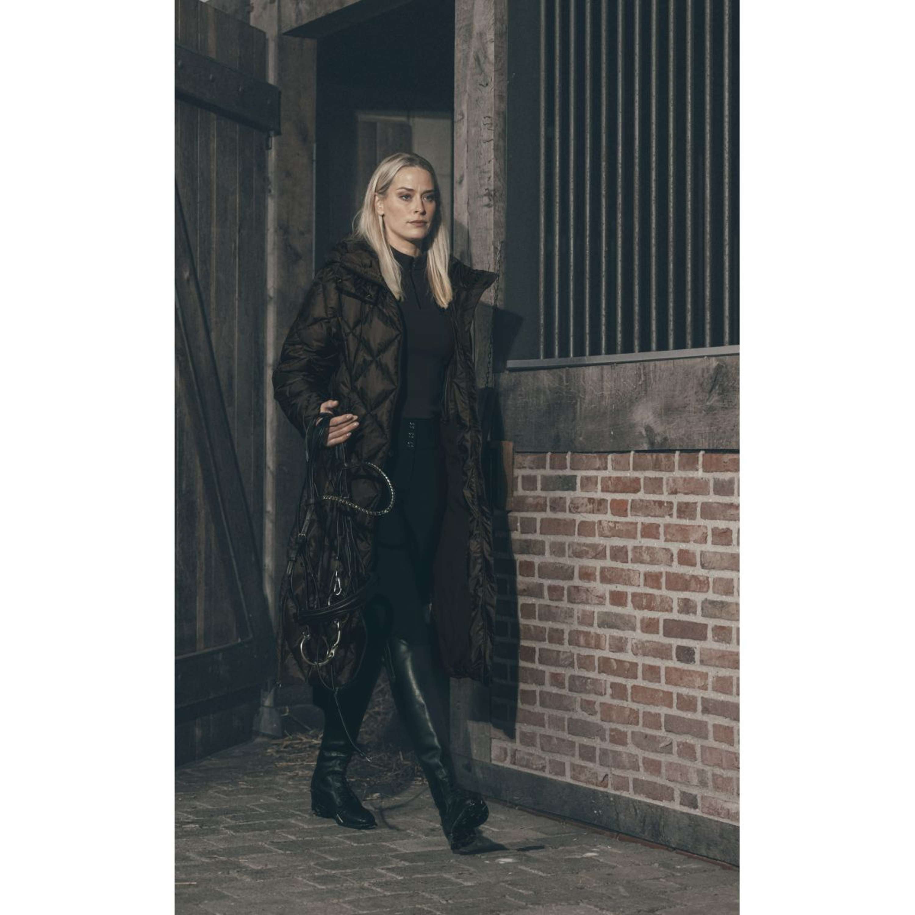 Pikeur Lange Jas QuiltDiamond Selection AW26 Chocolate Brown
