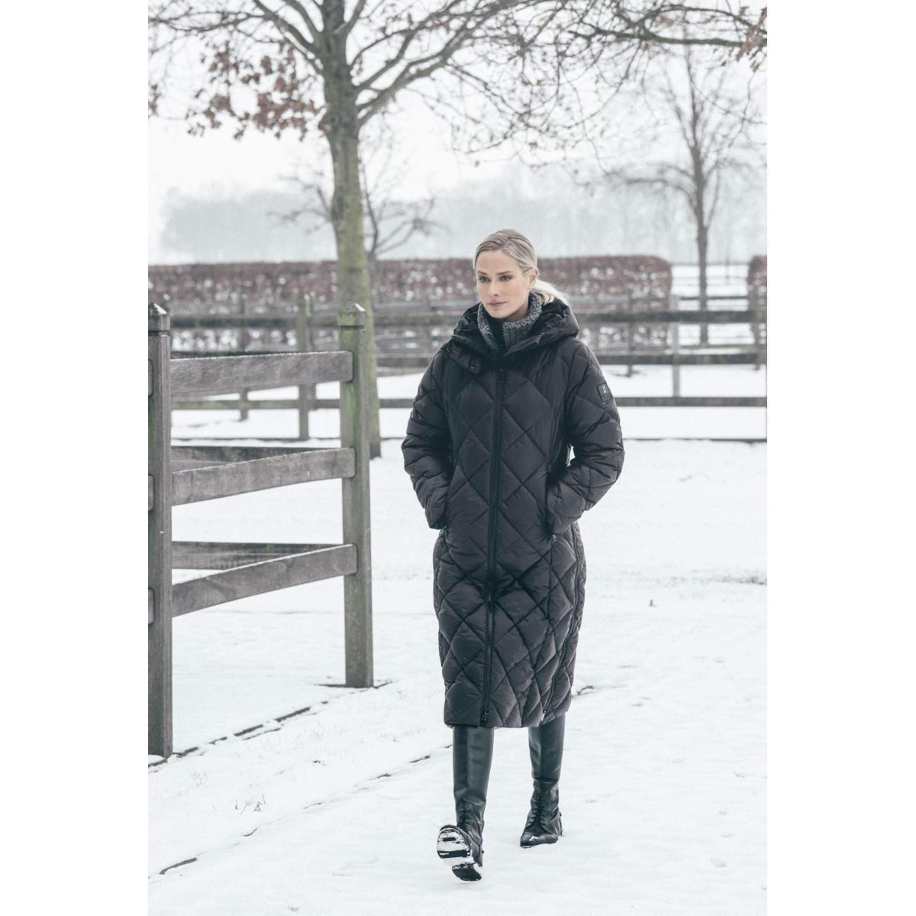 Pikeur Lange Jas QuiltDiamond Selection AW26 Zwart