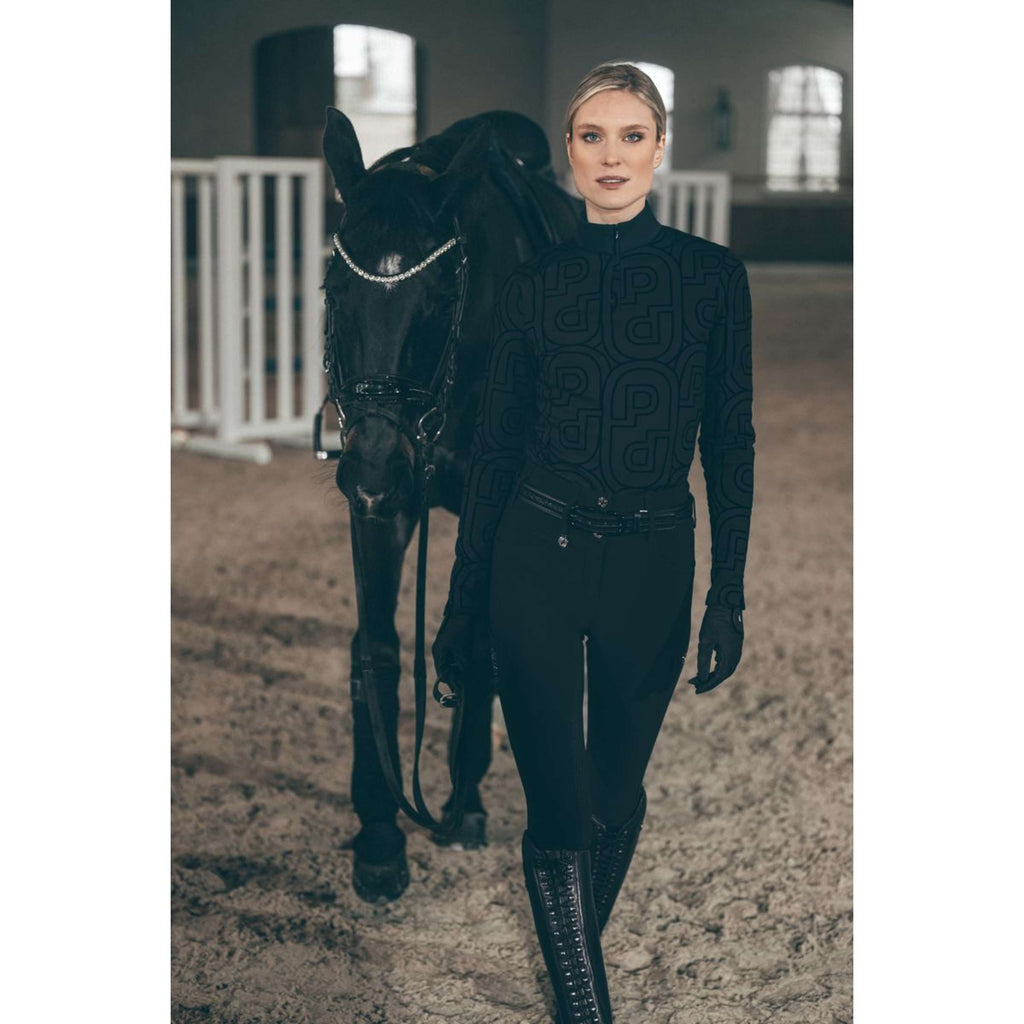 Pikeur Shirt Zip Print Selection AW26 Lange Mouwen Zwart
