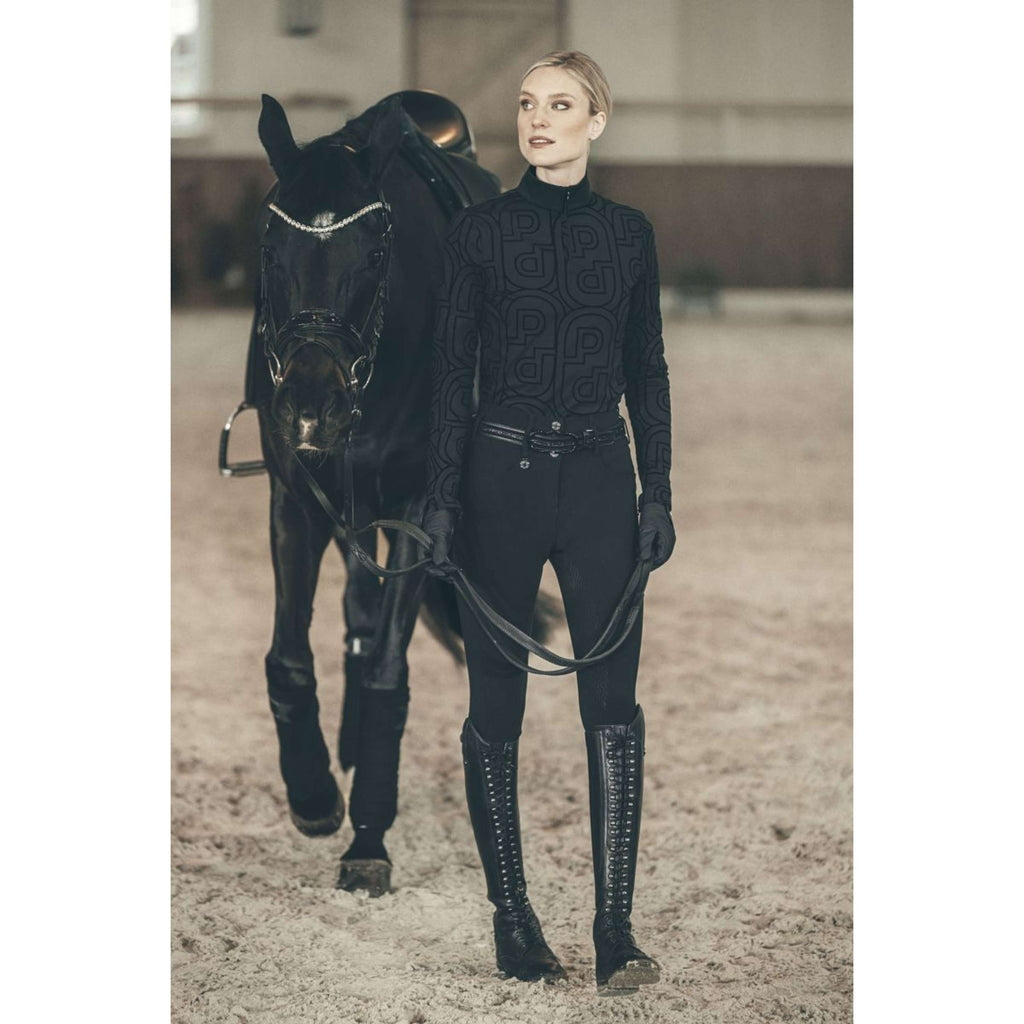 Pikeur Shirt Zip Print Selection AW26 Lange Mouwen Zwart