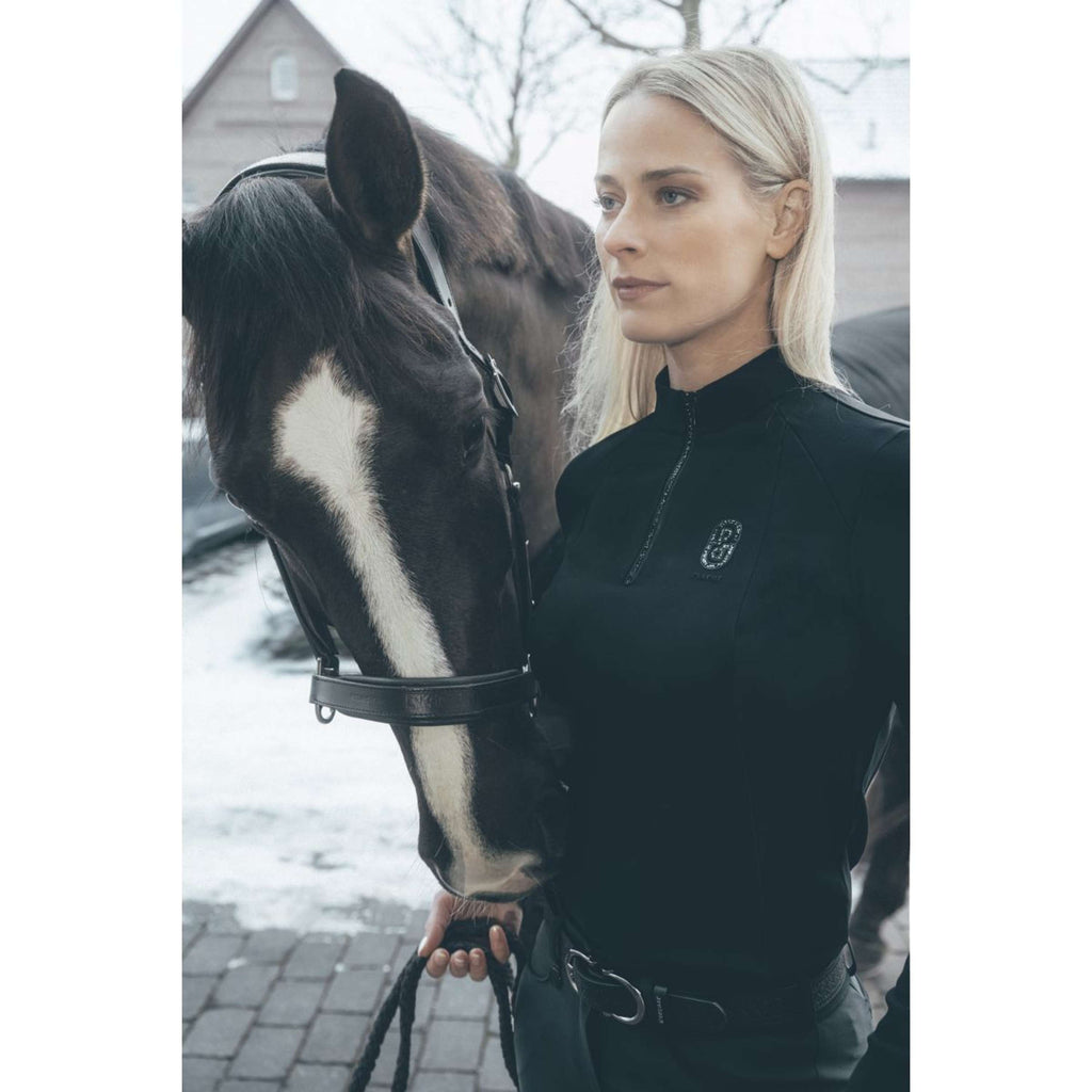 Pikeur Shirt Zip Rip Selection AW26 Lange Mouwen Zwart